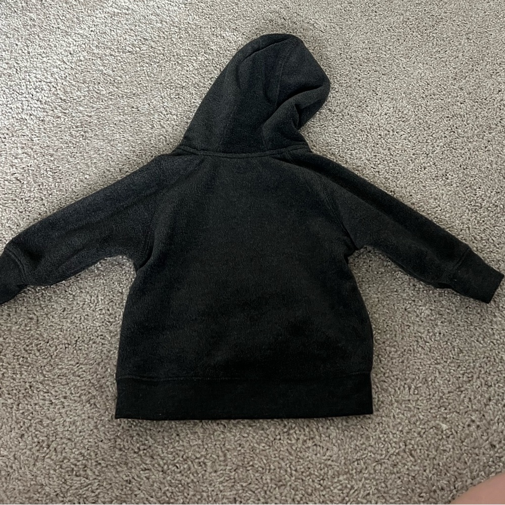 🔹GAP: Boy size 12-18 M, charcoal logo w/royal blue hoodie w/front pocket🔹 - Picture 8 of 9